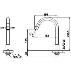 Alternative view of Vòi bếp lạnh Cotto CT1063 gắn chậu