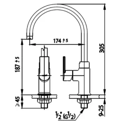 Alternative view of Vòi bếp lạnh Cotto CT1117A(HM) gắn chậu ALTO