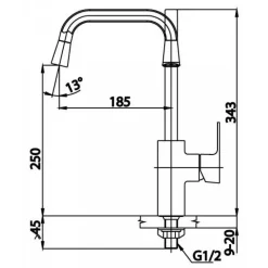Alternative view of Vòi bếp lạnh Cotto CT1183A gắn chậu
