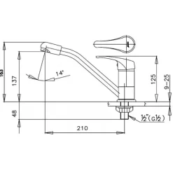 Alternative view of Vòi bếp lạnh Cotto CT188D gắn chậu