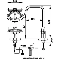 Alternative view of Vòi bếp nóng lạnh Cotto CT1109A gắn chậu