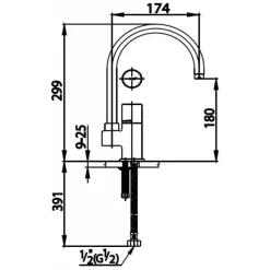 Alternative view of Vòi bếp nóng lạnh Cotto CT2064 gắn chậu