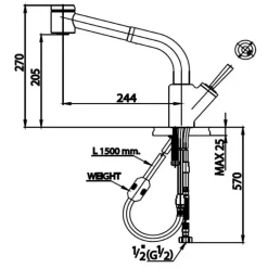 Alternative view of Vòi bếp nóng lạnh Cotto CT2078J gắn chậu