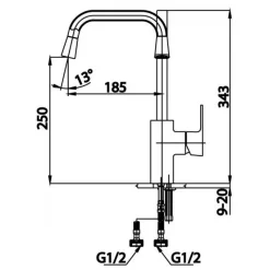Alternative view of Vòi bếp nóng lạnh Cotto CT2203A gắn chậu