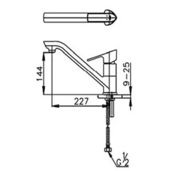 Alternative view of Vòi bếp nóng lạnh Cotto CT526A Delta gắn chậu