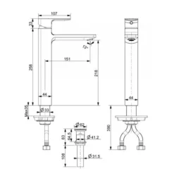 Alternative view of Vòi rửa lavabo American Standard WF-1302 (WF1302) Acacia E nóng lạnh