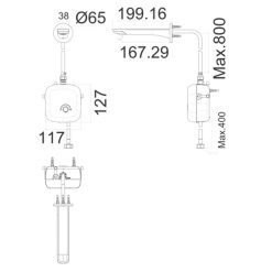 Alternative view of Vòi rửa lavabo American Standard 1130410000 cảm ứng AccuStream gắn tường Size M