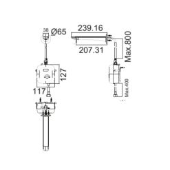 Alternative view of Vòi rửa lavabo American Standard 1130420000 cảm ứng AccuStream gắn tường Size L