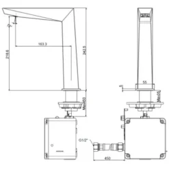 Alternative view of Vòi rửa lavabo American Standard WF-8510.DC (WF8510.DC) cảm ứng Pin cổ cao