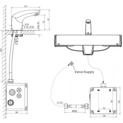 Alternative view of Vòi rửa lavabo American Standard WF-8601 (WF8601) Entry DC cảm ứng Pin