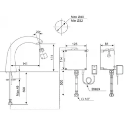 Alternative view of Vòi rửa lavabo American Standard WF-8805 (WF8805) cảm ứng