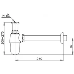 Alternative view of Ống thải nước Cotto CT680(HM) chữ P