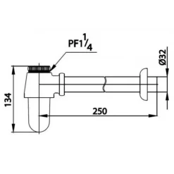 Alternative view of Ống thải nước Cotto CT6810(HM) chữ T