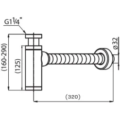 Alternative view of Ống thải nước Cotto CT6814AX(HM) chữ P