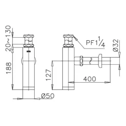 Alternative view of Ống thải nước Cotto CT689AX(HM) chữ P