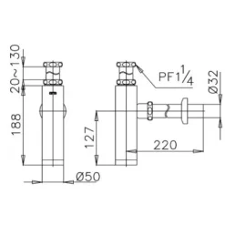 Alternative view of Ống thải nước Cotto CT689(HM) chữ P