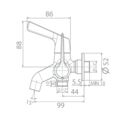 Alternative view of Vòi American Standard WF-T603 lạnh gắn tường