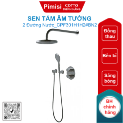 Sen tắm Cotto CPF301H1H2#BN2 âm tường 2 đường nước màu đen Quil