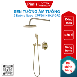 Sen tắm Cotto CPF301H1H2#GR2 âm tường 2 đường nước màu vàng Quil