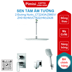 Sen tắm Cotto CT2243A/Z98SV/ZH018(HM)/CT622(HM)/Z426 âm tường 2 đường nước