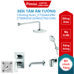 Sen tắm Cotto CT2244A/Z94/CT609/ZH012(HM)/CT621(HM) âm tường 3 đường nước