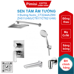 Sen tắm Cotto CT2244A/Z95/ZH011(HM)/CT617/CT621(HM) âm tường 3 đường nước