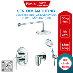 Sen tắm Cotto CT3005AEV/Z94/ZH011(HM)/CT621(HM) âm tường 2 đường nước