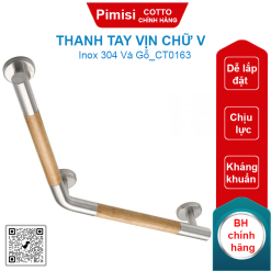 Thanh tay vịn Cotto CT0163 435x435mm chữ V