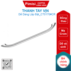 Thanh tay vịn Cotto CT0170#CR Đồng thau 650mm