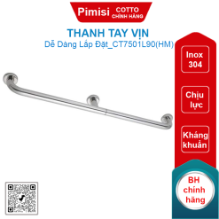 Thanh tay vịn Cotto CT7501L90(HM) Inox 304 900mm