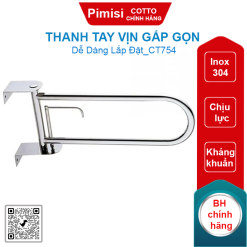 Thanh tay vịn Cotto CT754 720x325mm gấp gọn