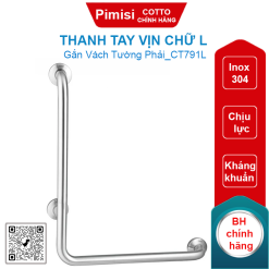 Thanh tay vịn Cotto CT791L Inox 304 700x600mm