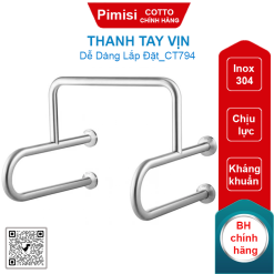 Thanh tay vịn Cotto CT794 Inox 304 400x600x550mm