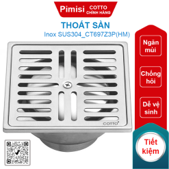Thoát sàn Cotto CT697Z3P(HM) (Ø63.5)