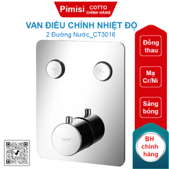Van điều chỉnh nhiệt độ Cotto CT3016 âm tường 2 đường nước