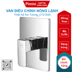 Van điều chỉnh nóng lạnh Cotto CT2193A âm tường