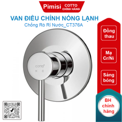 Van điều chỉnh nóng lạnh Cotto CT376A âm tường
