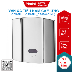 Van xả tiểu nam Cotto CT480AC(NL) cảm ứng 220V âm tường