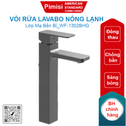 Vòi rửa lavabo American Standard WF-1302BHG Acacia Evolution nóng lạnh thân cao màu xám