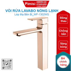 Vòi rửa lavabo American Standard WF-1302WS nóng lạnh thân cao màu vàng hồng