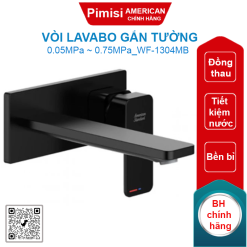 Vòi rửa lavabo American Standard WF-1304MB (WF1304MB) gắn tường màu đen