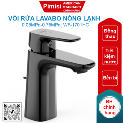 Vòi rửa lavabo American Standard WF-1701HG (WF1701HG) nóng lạnh màu xám đen
