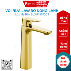 Vòi rửa lavabo American Standard WF-1702CS Signature nóng lạnh thân cao màu vàng
