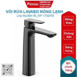 Vòi rửa lavabo American Standard WF-1702HG nóng lạnh thân cao màu xám đen