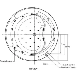Alternative view of Bồn tắm American Standard 70202100-WT (70202100WT) massage đặt sàn xây 1.7m