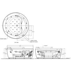 Alternative view of Bồn tắm American Standard 70212100-WT (70212100WT) massage đặt sàn 1.7m