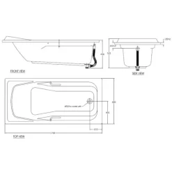 Alternative view of Bồn tắm xây American Standard 7120-WT (7120WT) Tonca 1.7M