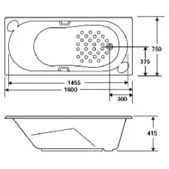 Alternative view of Bồn tắm xây American Standard 7130-WT (7130-WT) Europa 1.6M