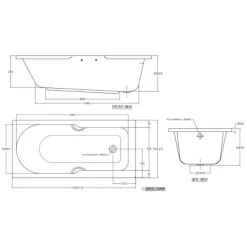 Alternative view of Bồn tắm xây American Standard 7140-WT (7140WT) Studio 1.5M