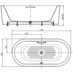 Alternative view of Bồn tắm American Standard BTAS2732 yếm đặt sàn 1.7m